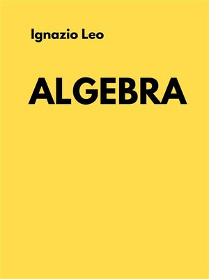 cover image of algebra